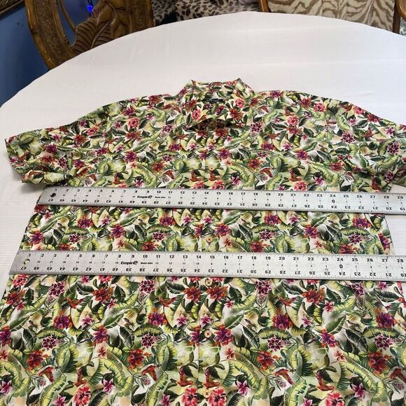 Jared Lang Men’s Tropical Short Sleeve Button Up Shirt Size 2XL - Picture 2 of 5